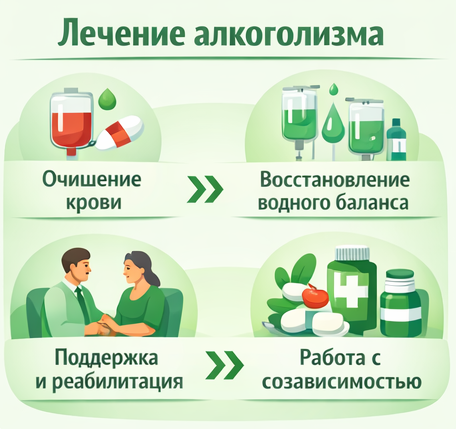 лечение алкоголизма в Борзе этапы